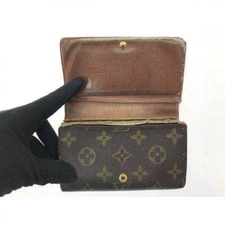 LOUIS VUITTON ルイヴィトン レディース 二つ折り財布 モノグラム ポルト モネ・ビエ トレゾール M61730  ブラウン｜中古｜なんでもリサイクルビッグバン