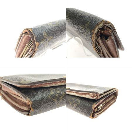  LOUIS VUITTON ルイヴィトン レディース 二つ折り財布 モノグラム ポルト モネ・ビエ トレゾール M61730 ブラウン