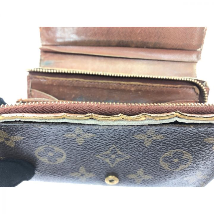 LOUIS VUITTON ルイヴィトン レディース 二つ折り財布 モノグラム ポルト モネ・ビエ トレゾール M61730 ブラウン ｜中古｜なんでもリサイクルビッグバン