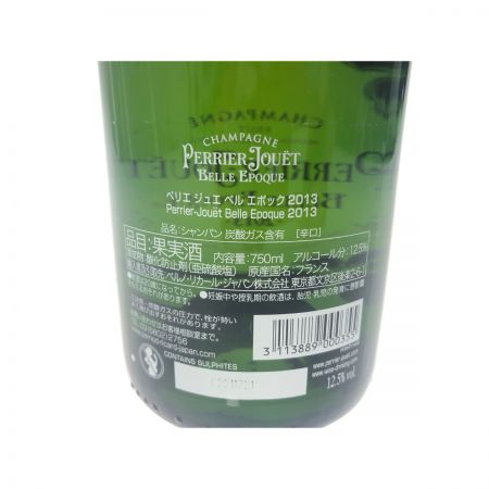   果実酒 シャンパン  ペリエ ジュエ ベル エポック ブリュット 2013 750ml 未開栓