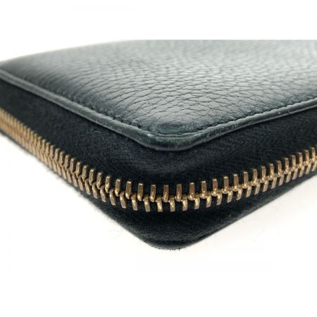  GUCCI グッチ レディース 長財布 ラウンドファスナー GG プチマーモント ゴールド金具 456117 496334 ブラック