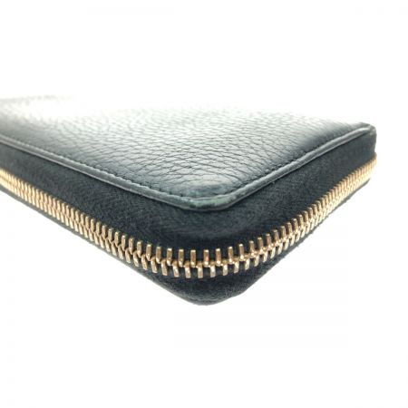  GUCCI グッチ レディース 長財布 ラウンドファスナー GG プチマーモント ゴールド金具 456117 496334 ブラック