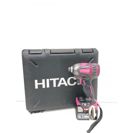  HITACHI 日立 電動工具 充電式 14.4V コードレスインパクトドライバ 充電器・充電池2個・ケース付 WH14DDL2 パワフルレッド