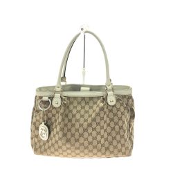 ▼▼ GUCCI グッチ レディースバッグ スーキー ショルダートート インターロッキングG GGキャンバス 296835 ベージュ Cランク
