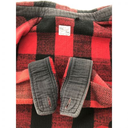  The Flat Head フラッドヘッド メンズ 長袖シャツ ワークシャツ ネル ブロックチェック サイズ36 ブラック×レッド