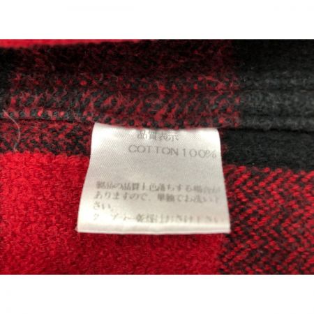  The Flat Head フラッドヘッド メンズ 長袖シャツ ワークシャツ ネル ブロックチェック サイズ36 ブラック×レッド