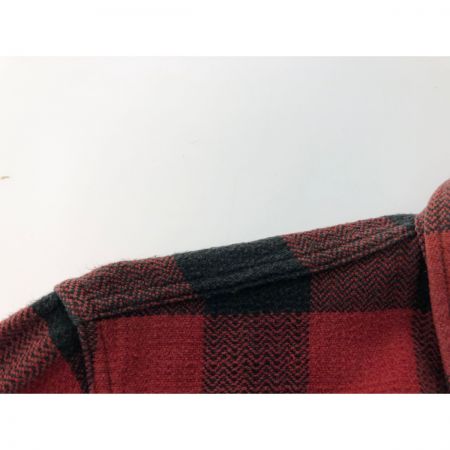  The Flat Head フラッドヘッド メンズ 長袖シャツ ワークシャツ ネル ブロックチェック サイズ36 ブラック×レッド