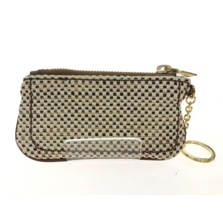  HUNTING WORLD ハンティングワールド ユニセックス コインケース キーリング付 メッシュキャンバス ベージュ