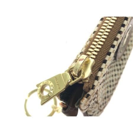  HUNTING WORLD ハンティングワールド ユニセックス コインケース キーリング付 メッシュキャンバス ベージュ