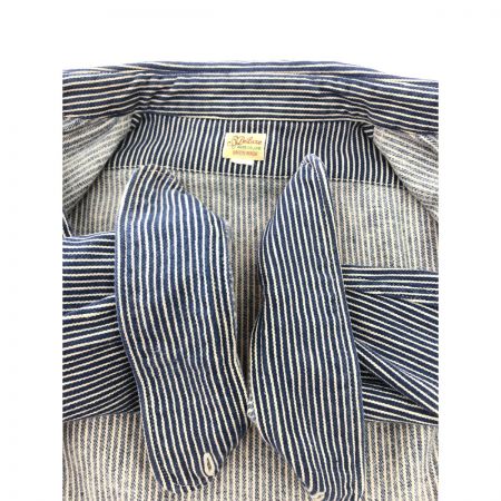  DELUXEWARE メンズ ヒッコリーネルシャツ HICKORY NEL SHIRT Lサイズ ブルー