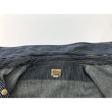  DELUXEWARE メンズ ヒッコリーネルシャツ HICKORY NEL SHIRT Lサイズ ブルー