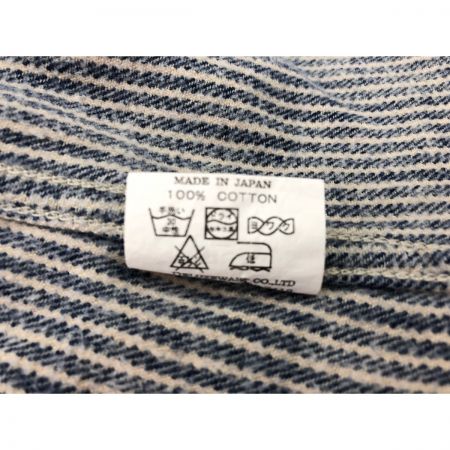  DELUXEWARE メンズ ヒッコリーネルシャツ HICKORY NEL SHIRT Lサイズ ブルー