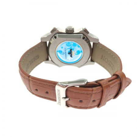  J.HARRISON メンズ腕時計 自動巻き 変形ケース クロノグラフ ベルト劣化有 JH-11LWB