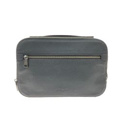▼▼ COACH コーチ メンズ セカンドバッグ アウトレット トラベルケース ぺプルド レザー クラッチバッグ 28500 ブラック Bランク