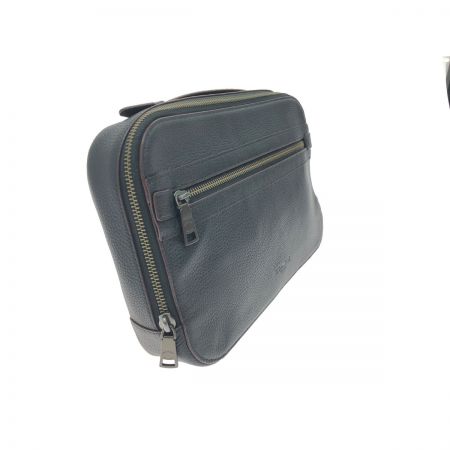  COACH コーチ メンズ セカンドバッグ アウトレット トラベルケース ぺプルド レザー クラッチバッグ 28500 ブラック