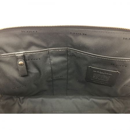  COACH コーチ メンズ セカンドバッグ アウトレット トラベルケース ぺプルド レザー クラッチバッグ 28500 ブラック