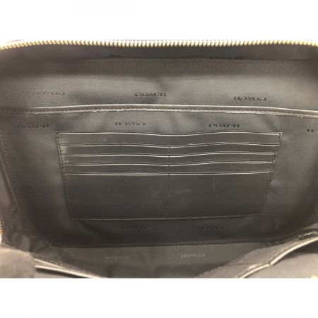  COACH コーチ メンズ セカンドバッグ アウトレット トラベルケース ぺプルド レザー クラッチバッグ 28500 ブラック