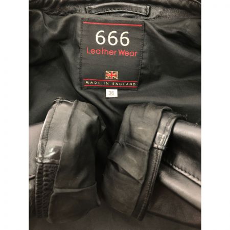   メンズ レザージャケット 666 シングルライダースジャケット SIZE 36 イギリス製 ブラック