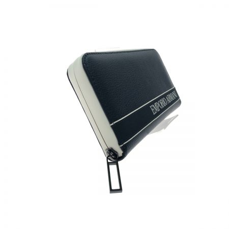  EMPORIO ARMANI エンポリオアルマーニ メンズ 長財布 財布 ラウンドファスナー コンビ ネイビー