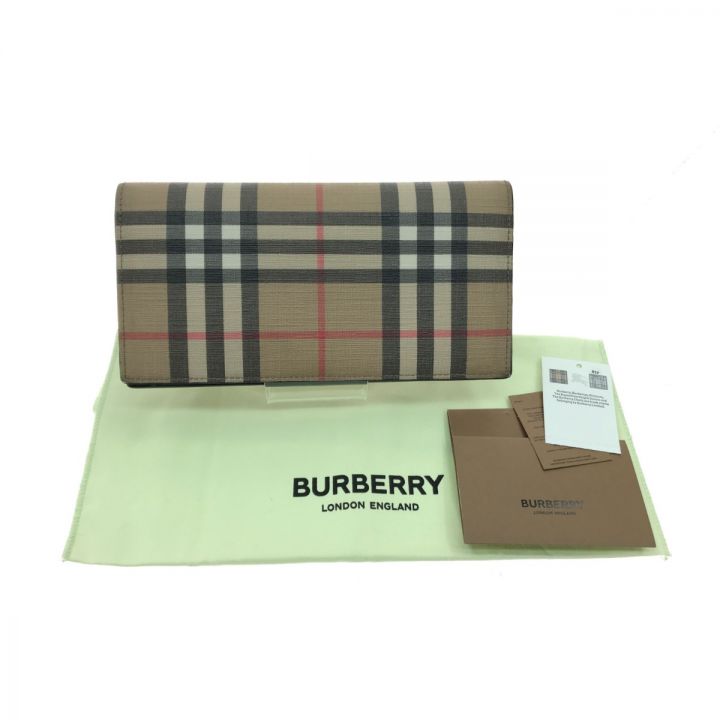 BURBERRY バーバリー ノヴァチェック 2つ折り長財布 TIVTIT1265 ベージュ｜中古｜なんでもリサイクルビッグバン