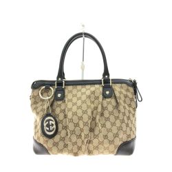 ▼▼ GUCCI グッチ レディース ハンドバッグ GG ディアマンテ スーキー ショルダー欠品 247902 ベージュ Bランク