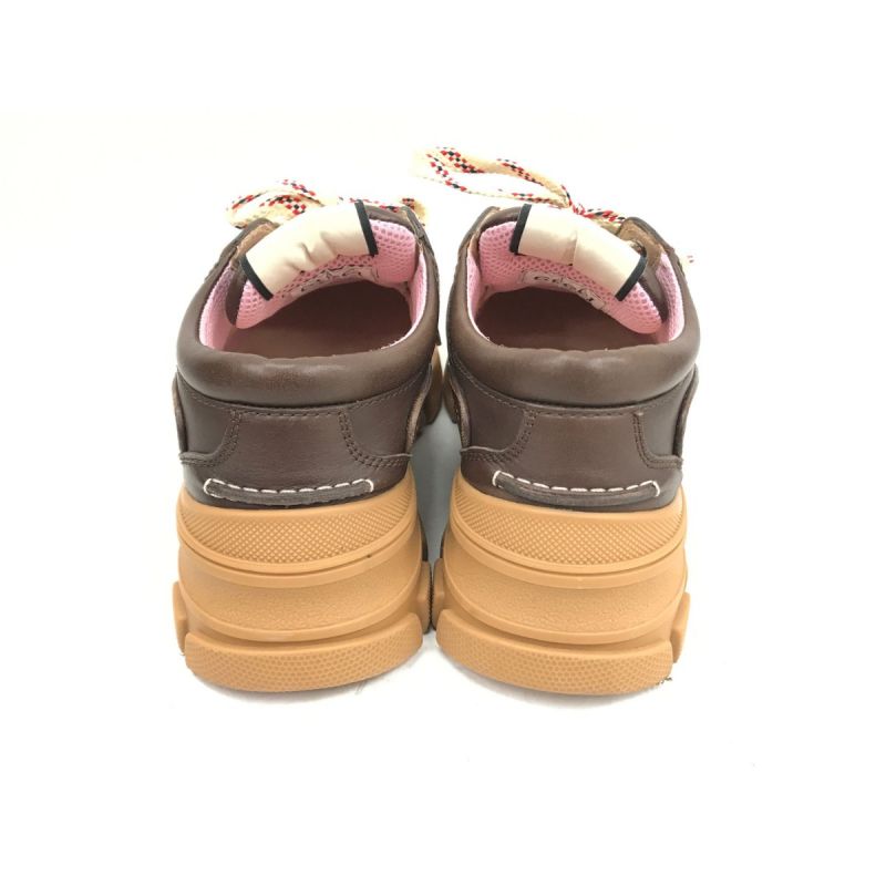 中古】 GUCCI グッチ ローカットスニーカー BOATREK 576048 ブラウン ...