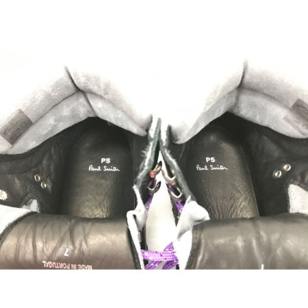  Paul Smith ポールスミス レザーブーツ ブラック×パープル