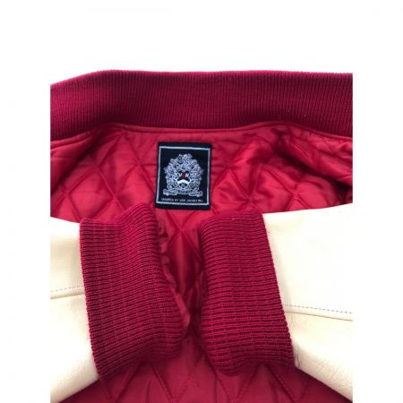  VAN ヴァン メンズ スタジアムジャンパー スタジャン ウール Lサイズ JW-10502 レッド