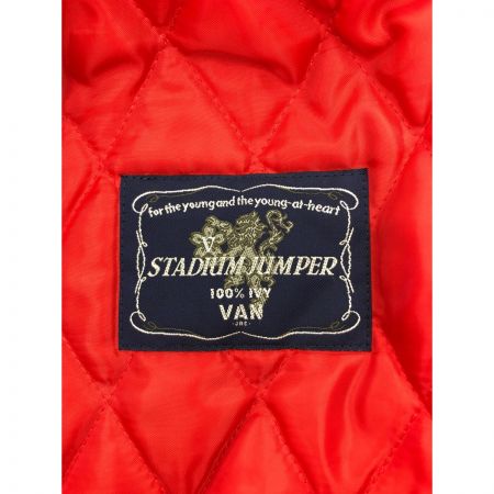  VAN ヴァン メンズ スタジアムジャンパー スタジャン ウール Lサイズ JW-10502 レッド