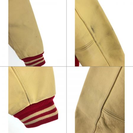  VAN ヴァン メンズ スタジアムジャンパー スタジャン ウール Lサイズ JW-10502 レッド