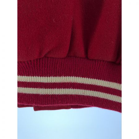  VAN ヴァン メンズ スタジアムジャンパー スタジャン ウール Lサイズ JW-10502 レッド