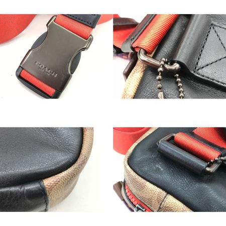  COACH コーチ ウエストポーチ シグネチャー 76157 ブルー×ベージュ