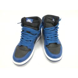 ▼▼ NIKE ナイキ スニーカー AIR JORDAN 1 ダークマリーナブルー27.5cm 555088-404 ブルー Bランク