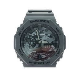 ▼▼ CASIO カシオ メンズ腕時計 クオーツ デジアナウォッチ G-SHOCK Gショック 八角形フォルム カモフラ柄 GA-2100CA Bランク