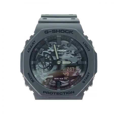  CASIO カシオ メンズ腕時計 クオーツ デジアナウォッチ G-SHOCK Gショック 八角形フォルム カモフラ柄 GA-2100CA