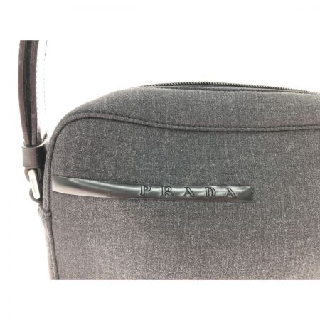 PRADA プラダ ユニセックス ショルダーバッグ LINEA ROSSA リネアロッサ B9339 チャコールグレー