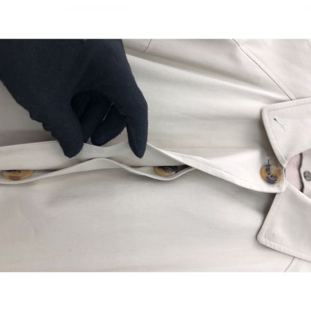  BURBERRY LONDON バーバリーロンドン レディース ステンカラーコート 比翼ボタン ライナー付 SIZE40 ベージュ