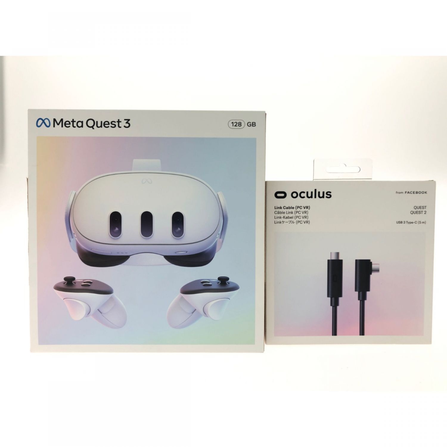 中古】 3D VR Meta Quest 3 128GB メタ クエスト3 リンクケーブル