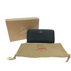 ▼▼ Christian Louboutin クリスチャンルブタン 長財布 ラウンドファスナー パネトーネ   1185061 ブラック×レッド Bランク