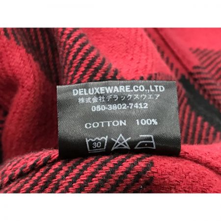  DELUXEWARE デラックスウエア ネルシャツ SIZE L レッド