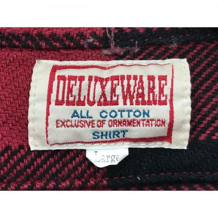  DELUXEWARE デラックスウエア ネルシャツ SIZE L レッド