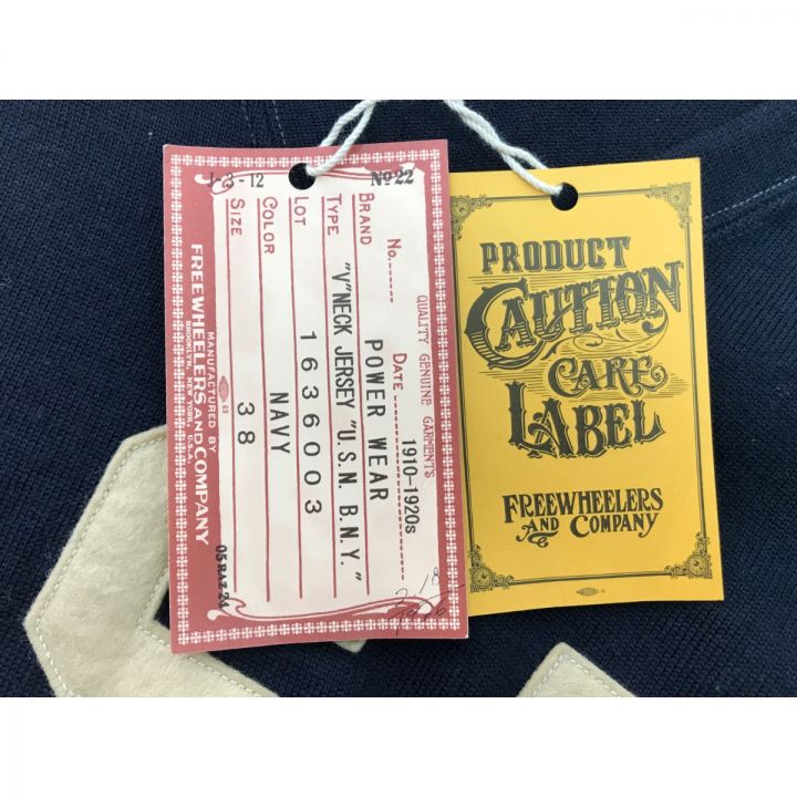 FREE WHEELERS フリーホイーラーズ V NECK JERSEY U.S.N. B.N.Y. SIZE 