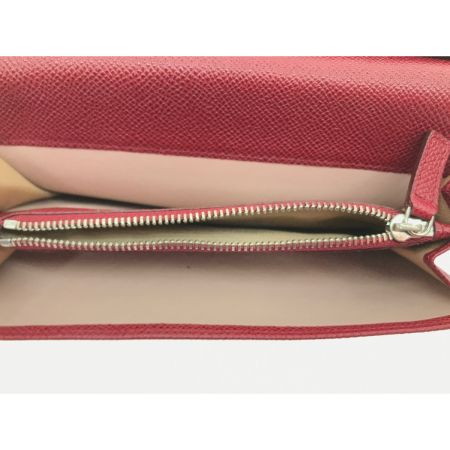 BVLGARI ブルガリ 長財布 ロゴクリップ ルビーレッド 33744