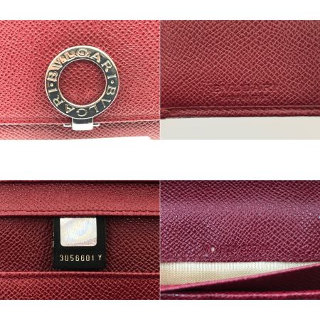  BVLGARI ブルガリ 長財布 ロゴクリップ ルビーレッド 33744 ボルドー