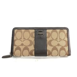 ▼▼ COACH コーチ レディース 長財布 ラウンドファスナー ラグジュアリー シグネチャー アウトレット  F54630 Bランク