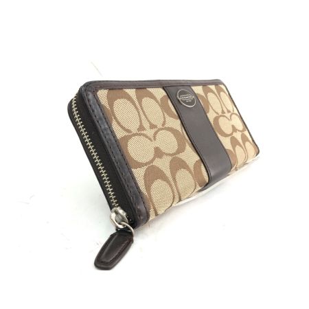  COACH コーチ レディース 長財布 ラウンドファスナー ラグジュアリー シグネチャー アウトレット  F54630
