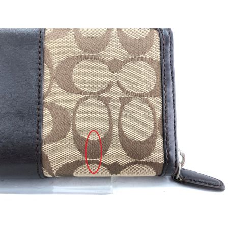  COACH コーチ レディース 長財布 ラウンドファスナー ラグジュアリー シグネチャー アウトレット  F54630