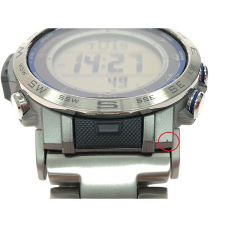  CASIO カシオ メンズ 腕時計 電波ソーラー PRO TREK Climber Line クライマーライン チタン PRW-31YT