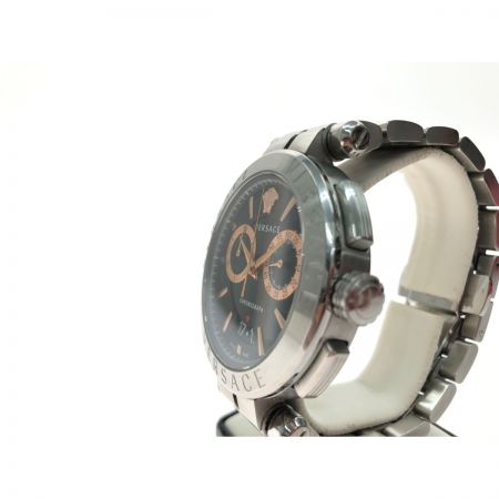  VERSACE ベルサーチ メンズ 腕時計 クオーツ クロノグラフ アイオン VE1D ブラック