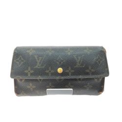 ▼▼ LOUIS VUITTON ルイヴィトン レディース 三つ折り長財布 モノグラム ポルト トレゾール インターナショナル M61215 ブラウン Cランク